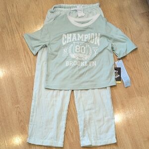 art class Mint Green Two-Piece Lounge Set with White Graphics